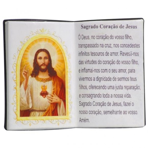 SAG.CORACAO JESUS LIVRO P/CANETA 14X11CM
