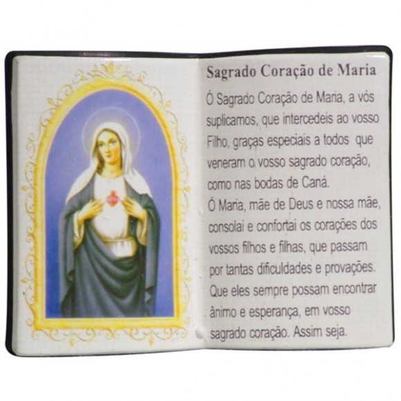 SAG.CORACAO MARIA LIVRO P/CANETA 14X11CM