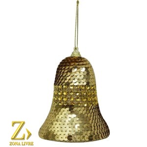 ENFEITE NATALINO SINO DOURADO 10CM