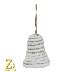 ENFEITE NATALINO SINO BRANCO 10CM