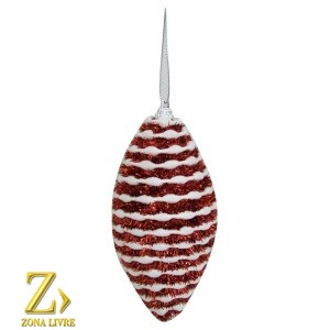 ENFEITE NATALINO VERMELHO 13CM
