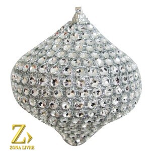 ENFEITE NATALINO PRATA 8CM