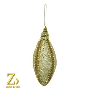 ENFEITE NATALINO DOURADO 13CM
