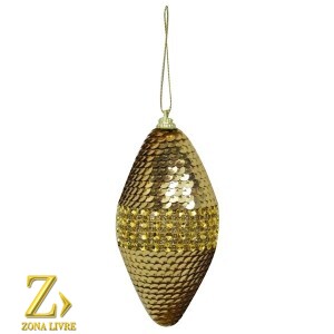 ENFEITE P/ARVORE DOURADO 13CM