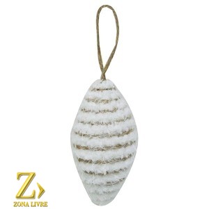 ENFEITE NATALINO BRANCO 13CM