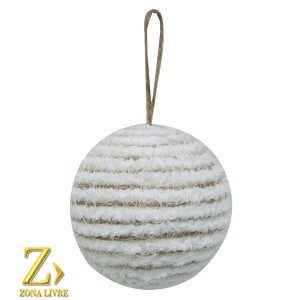 ENFEITE NATALINO BOLA BRANCA 15CM