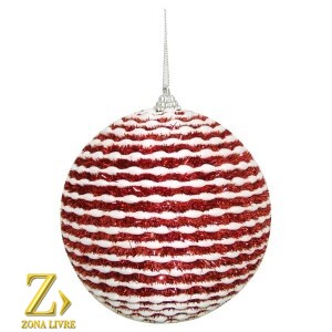 ENFEITE NATALINO BOLA VERMELHA 15CM