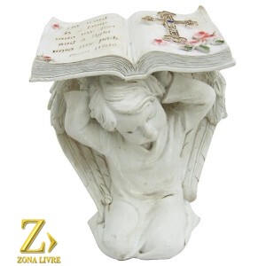ANJO RESINA BRANCO19CM