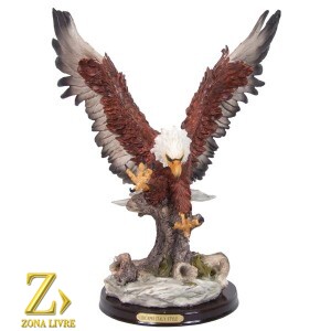 AGUIA RESINA 42CM,aguia esculpida em resina , estátuas e escultura