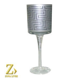 CASTICAL DE VIDRO PRATA 20CM