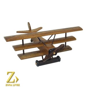 AVIAO EM MADEIRA 30CM