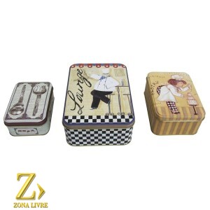 JG 3 CAIXAS METAL 18X13,14X10,12X08CM