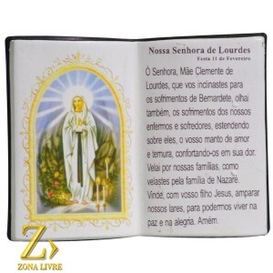 N.SRA DE LOURDES LIVRO P/CANETA 14X11CM