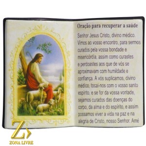 PORTA CANETA LIVRO DE ORAÇÃO RECUPERAR A SAÚDE 14X11CM