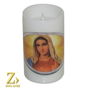 VELA COM LUZ SAGRADO CORAÇÃO DE MARIA 11CM