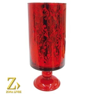 CASTICAL DE VIDRO VERMELHO 27CM