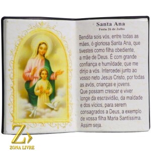 LIVRO DE ORAÇÃO SANTA ANA 10X08CM