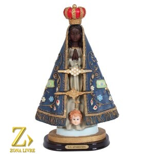 N.SRA APARECIDA BANDEIRA C/BASE 17CM