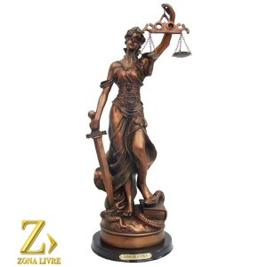 DAMA DA JUSTICA 37CM BRONZE