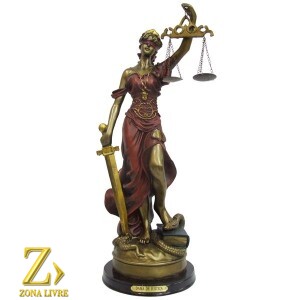 DAMA DA JUSTICA 21CM VERMELHO/COBRE