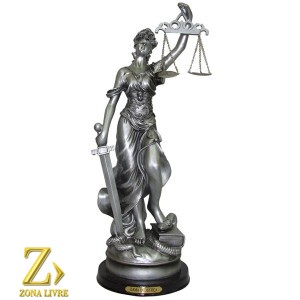 DAMA DA JUSTICA 28CM PRATA