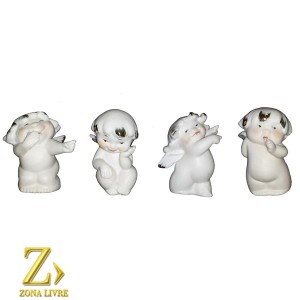 JG 4 ANJOS PORCELANA 08CM