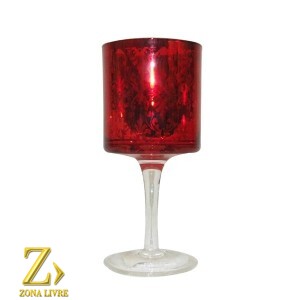 CASTICAL DE VIDRO VERMELHO 20CM