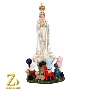 NOSSA SENHORA DE FATIMA C/PASTORES S/BASE  08CM