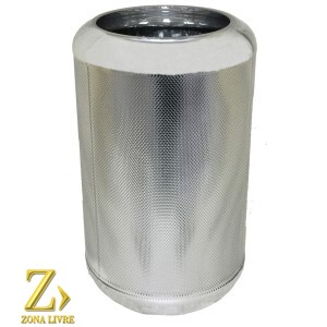 VASO DE VIDRO PRATA 15X25CM