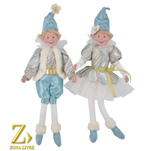 CASAL DUENDE 45CM AZUL CLARO