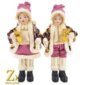 JG 2 CRIANCAS 42CM PURPLE/DOURADO MUSICAL