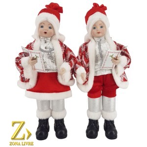 JG 2 CRIANCAS 42CM VERMELHO/BRANCO MUSICAL