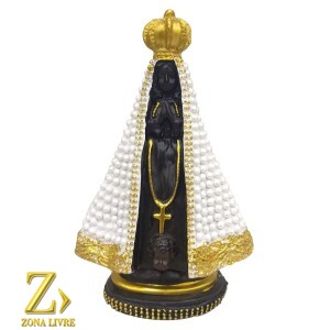 N.SRA APARECIDA PEROLADO  BRANCA 20CM