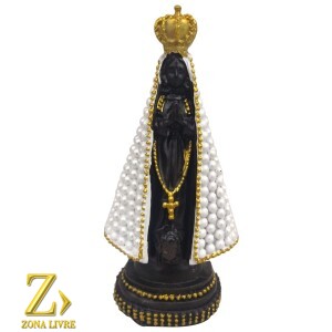 N.SRA APARECIDA PEROLADO  BRANCA 17CM