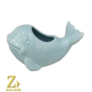 FLOREIRO BALEIA AZUL 20X12X10CM