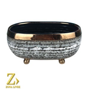 FLOREIRO / VASO DE CERAMICA 30,05X18X14,5CM