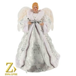 ANJO 60CM PRATA/BRANCO