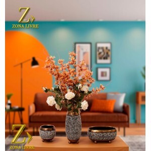 FLOREIRO / VASO DE CERAMICA 30,05X18X14,5CM