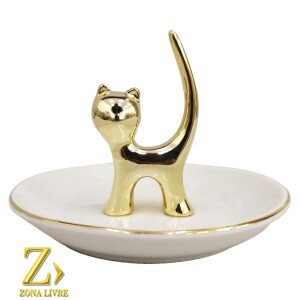 PORTA JOIAS GATO 13X09CM