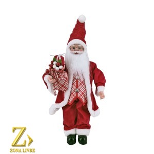 PAPAI NOEL VERMELHO/BRANCO 50CM