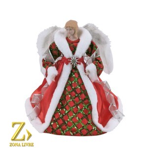 ANJO VERMELHO/VERDE 30CM