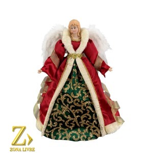 ANJO VERMELHO/VERDE 40CM