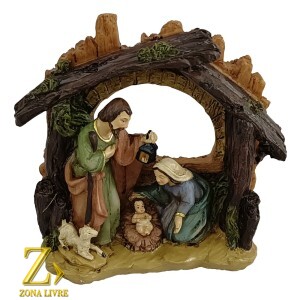 PRESEPIO SAGRADA FAMILIA DE RESINA 12CM