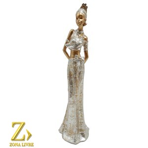 ESCULTURA EM RESINA AFRICANA 29CM