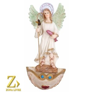 PORTA ÁGUA BENTA ARCANJO RAFAEL 17CM