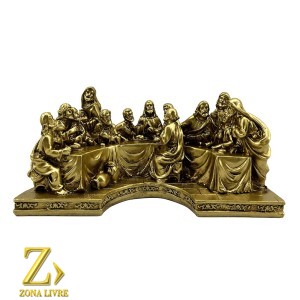 SANTA CEIA DE MESA GOLD 23X11CM