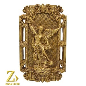 ARCANJO  MIGUEL PLACA GOLD 39X23 