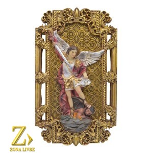 ARCANJO MIGUEL PLACA COLOR 39X23