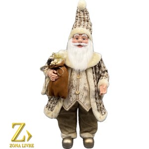 PAPAI NOEL LINHO / MARROM 100CM