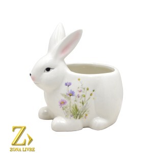 COELHO CACHEPOT FLORIDO — 18x15 cm